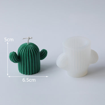 Moule Cactus 3D,Forme Bougie Moule Silicone Bougie Moule Savon Artisanat Moule DIY