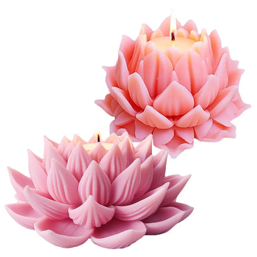 Moule fleur de lotus, moule pour bougies résine ou savons, moule en silicone en forme de nénuphar