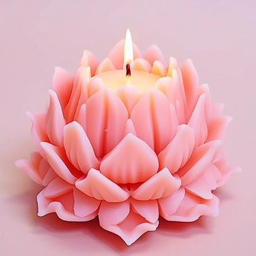 Moule fleur de lotus, moule pour bougies résine ou savons, moule en silicone en forme de nénuphar