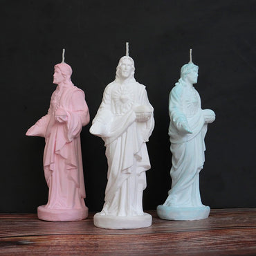 Moule bougie statue classique, moule en silicone saints chrétiens, moules Jésus Christ, moules Vierge Marie