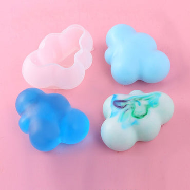 Moules silicone nuages 3D pour résine epoxy, cire, bougie, fimo, savons...