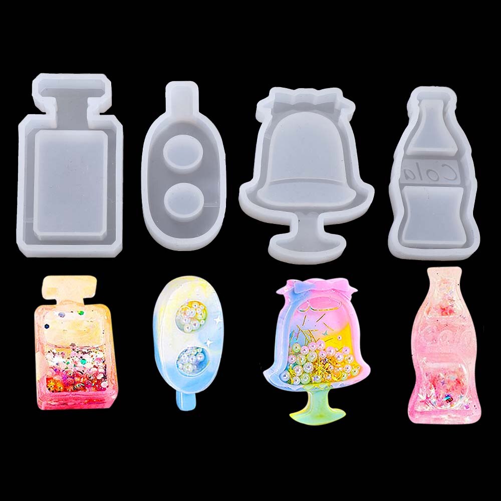 Moules mignons kawaii parfum bouteille pour shakers en résine epoxy